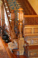 Foyer newel posts at Marsh-Billings-Rockefeller Mansion. Woodstock, VT.
