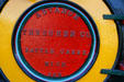 Name plate of steam tractor by Advance Thresher Co. of Battle Creek, MI, at LeMay Museum. Tacoma, WA.