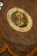 Original 1889 State of Washington flag in reception room of Washington State Capitol. Olympia, WA.