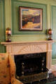 Mantel replica from the President's Cottage at the Greenbrier Hotel in White Sulfur Springs, WV in drawing room at West Virginia Governor's Mansion. Charleston, WV.