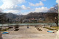 View from West Virginia Capitol steps across Kanawha River. Charleston, WV.