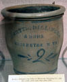 Stoneware crock from Shinnston, WV at West Virginia State Museum. Charleston, WV.