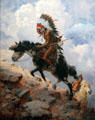 Mounted Indian painting by William Robinson Leigh at Huntington Museum of Art. Huntington, WV.