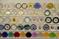 Collection of Homer Laughlin porcelain plates at Grave Creek Mound Museum. Moundsville, WV.