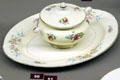 Homer Laughlin platter & sugar bowl at Grave Creek Mound Museum. Moundsville, WV.