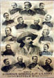 Poster of some famous U.S. Generals under whom Buffalo Bill served including Custer, Sherman & Sheridan at Buffalo Bill Center of the West. Cody, WY.