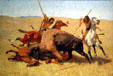 Buffalo Hunt painting by Frederic Remington at Buffalo Bill Center of the West. Cody, WY.