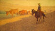 Trailing Texas Cattle painting by Frederic Remington at Buffalo Bill Center of the West. Cody, WY.