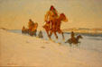 Snow Trail painting by Frederic Remington at Buffalo Bill Center of the West. Cody, WY.