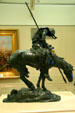End of Trail bronze sculpture of Indian era coming to an end by James Earle Fraser at Buffalo Bill Center of the West. Cody, WY.