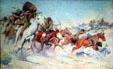 The Custer Fight painting by William Herbert Dunton at Buffalo Bill Center of the West. Cody, WY.