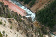 Rock formations in Grand Canyon of the Yellowstone River in Yellowstone National Park. WY.
