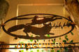 Hare & fox sign marking children's discovery section of National Wildlife Museum of Art. Jackson, WY.