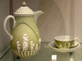 Wedgwood green jasper teaset by Emma Crewe or Lady Templetown at Lady Lever Art Gallery. Liverpool, England.