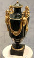 Wedgwood terracotta stoneware vase glazed to look like stone copied from a book of antiquities by Stefano della Bella at Lady Lever Art Gallery. Liverpool, England.
