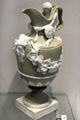Wedgwood green jasper jug with merman copied from jugs made by Sigisbert Michel for a Paris exhibit in 1774 at Lady Lever Art Gallery. Liverpool, England.