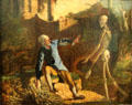 Old Man & Death painting by Joseph Wright of Derby at Walker Art Gallery. Liverpool, England.