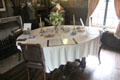 Dining room table at Plas Newydd. Llangollen, Wales.