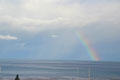 Rainbow over Irish Sea near Conwy. Wales.