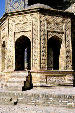 Detail of Kalyan Mosque in Bukhara noted for its intricate brick patterns. Uzbekistan.