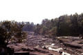 River bed consisting of lava rock. Jogyakarta, Indonesia.