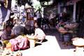 Sidewalk vendors. Jogyakarta, Indonesia.