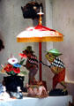Simple carvings of sacred frogs. Bali, Indonesia.