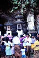 Merus in Goa Lawah bat cave temple. Bali, Indonesia.