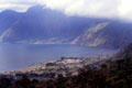 Mount Batur volcano caldera hold Lake Batur. Bali, Indonesia.
