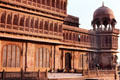 Architectural details of Bikaner Palace. India.